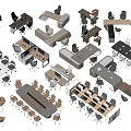 Modern Office Desks With Various Designs Different Shapes And Matching Chairs