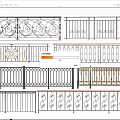 Ornamental Iron Railings Featuring Various Intricate Decorative Patterns And Styles 3d model