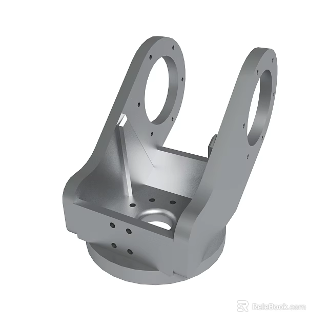 Metal Mechanical Bracket Part With Multiple Holes And Structural Design For Industrial Use 3d model 
