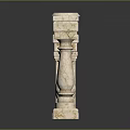 Classical Style Stone Balustrades With Various Decorative Designs For Architectural Projects 3d model
