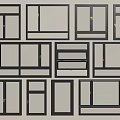 Stylish Casement Windows with Various Designs and Black Frames for Home Interiors