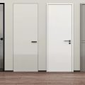 Modern Interior Swing Doors With Various Simple Designs And Color Options 3d model