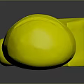 Appetizing Yellow Cheese Golden Bread And Fresh Red Apple On Black Reflective Surface 3d model