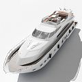 Modern Yacht Boat Yacht 3d model