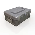 Gray Durable Household Storage Box With Lockable Design Matte Surface And Metal Buckles