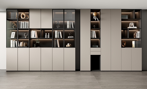 Modern bookcase 3d model