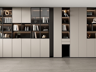 Modern bookcase 3d model