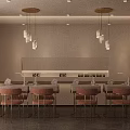 Elegant Modern Beauty Salon Interior With Warm Ambient Lighting And Comfortable Pink Styling Chairs