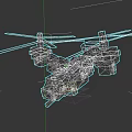 Futuristic Military Helicopter Weapon with Advanced 3D Rendered Design and Sci Fi Features