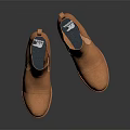 Stylish Tan Suede Ankle Boots With Wedge Heel And Side Panel Detail For Women