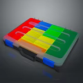 Colorful Multi Compartment Storage Box For Daily Supplies With Transparent Lid