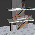 Modern Staircase Design With Wooden Steps Glass Railings And Multi Level Structure