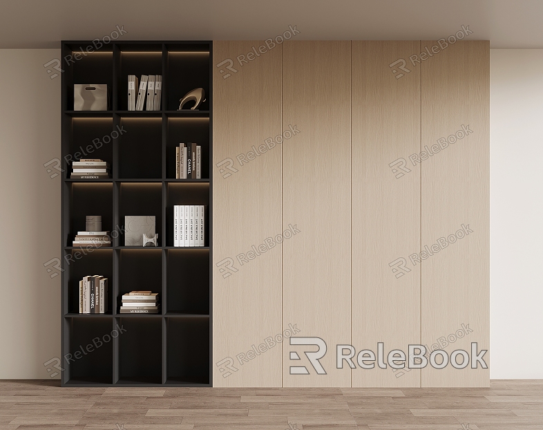 Modern bookcase model