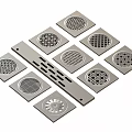 Stainless Steel Bathroom Floor Drains With Various Square And Linear Designs