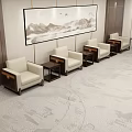Premium New Chinese Style Reception Hall Comfortable Leisure Sofa Combination for Formal Business Guests