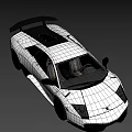 White Sports Car With Sleek Aerodynamic Body And Black Wheels Design