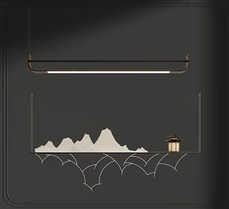 New Chinese Chandelier 3d model