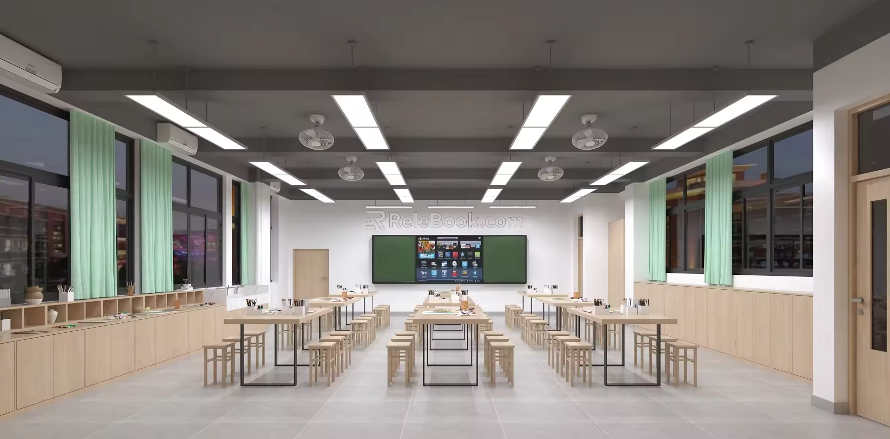 Modern Art Classroom 3d model