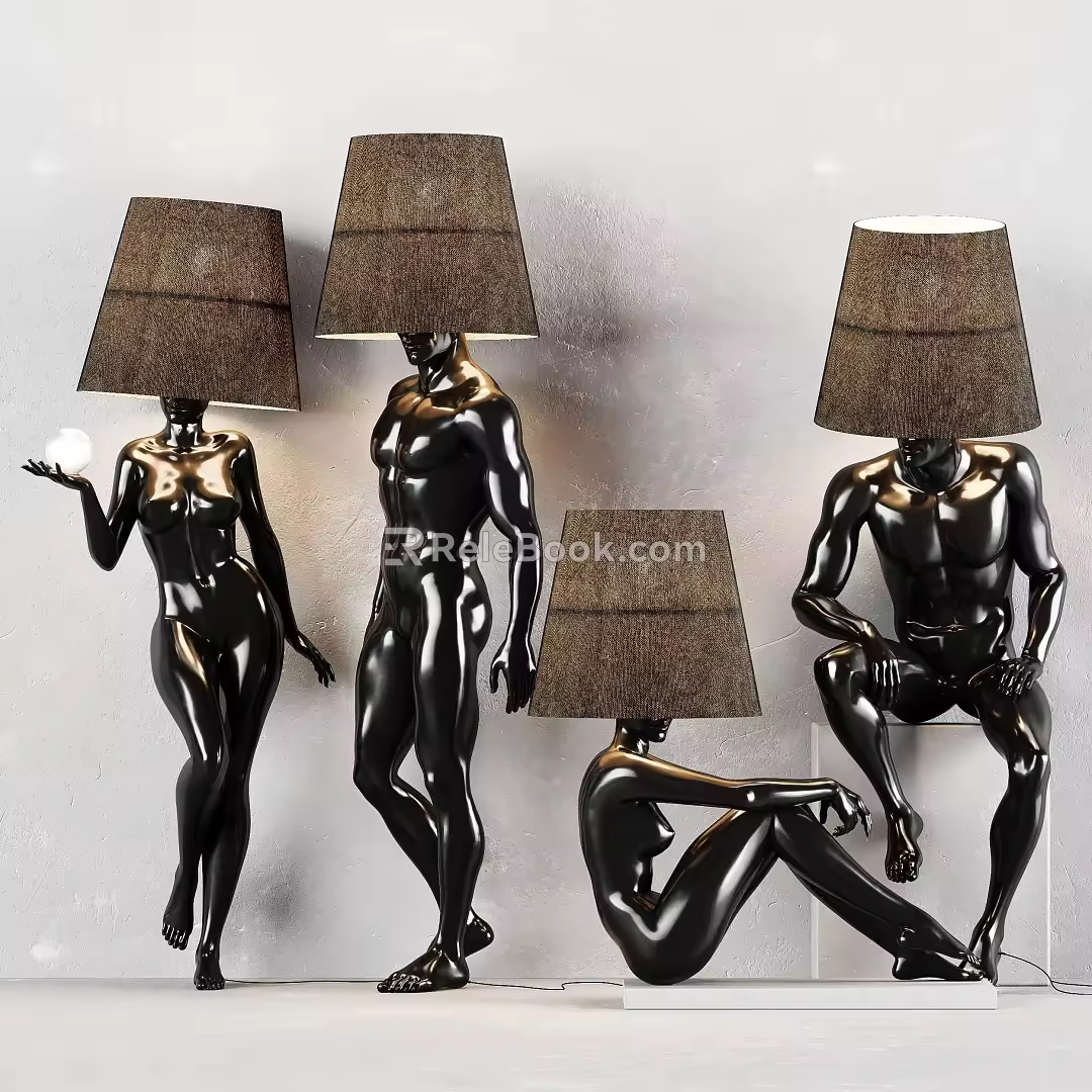 Modern Figure Model Table Lamp Floor Lamp 3d model