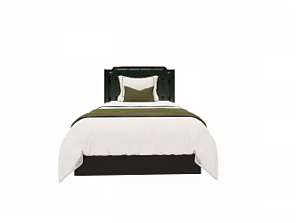 Modern Jane Europe Bedroom Leather Single Bed 3d model