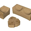 Natural Wooden Outdoor Chair With Unique Design For Garden Patio Seating