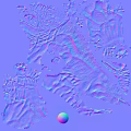 Two Black Wolves with Open Mouths Standing on Checkered Floor Against Blue Sky and Sea