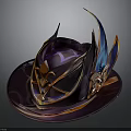 Ornate Purple Hat Design With Gold Blue Accents And Intricate Decorations