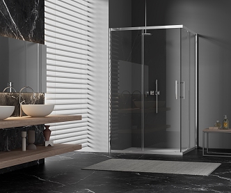 Modern shower room 3d model