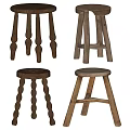 Silent Wind Stool Combination 3d model