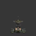 Smart Machine With Mechanical Structure Suspended Platform Robotic Components And Metallic Design