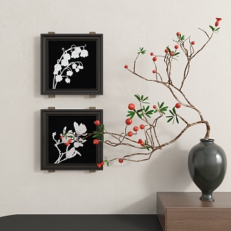 New Chinese Abstract Hanging Painting 3d model