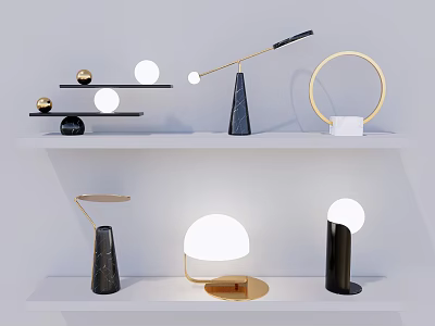 Light Luxury Table Lamp Metal Table Lamp 3d model
