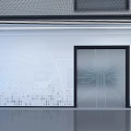 Futuristic Urban Digital Display With Large Screen City Skyline And Network Lines