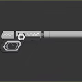 Futuristic Modern Weapon With Sleek White Barrel And Black Grip Design
