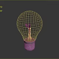 Transparent Glass Light Bulb With Yellow Glow For Modern Home Furniture Lighting