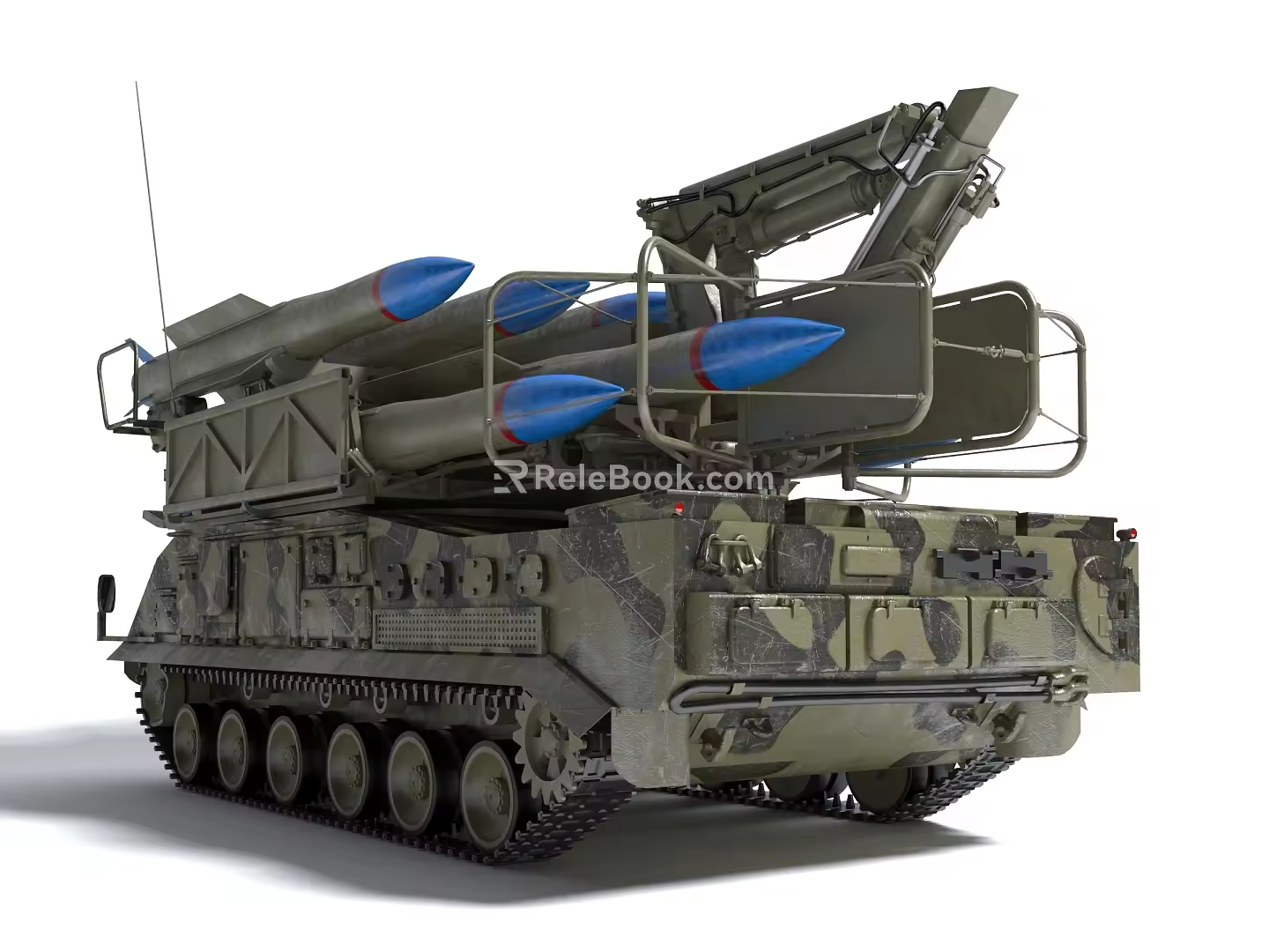 modern style military equipment missile armored vehicle 3d model
