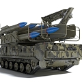 modern style military equipment missile armored vehicle 3d model