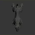 Futuristic Metallic Mechanical Dog With Red Eyes And Intricate Structure