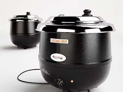 Koryo Two Black Electric Soup Pots For Vegetable Soup Kitchen Appliances 3d model