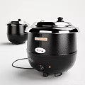 Koryo Two Black Electric Soup Pots For Vegetable Soup Kitchen Appliances