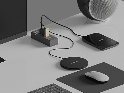 Modern Expansion Dock Hard Drive 3d model