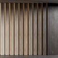 Modern Wooden Wall Paneling Design With Vertical Slats And Various Textured Tones
