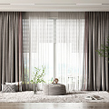 Modern Curtains 3d model