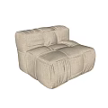 Casual Single Sofa Lazy Sofa 3d model
