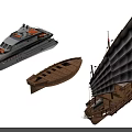 Various Types of Boats Including Modern Yacht Wooden Dinghy and Traditional Sailboat