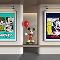 Cartoon Painting Cartoon Decorative Painting Mickey Painting 3d model