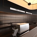 Modern Cafe Real Scene Copy 3d model