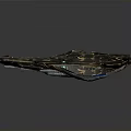 Futuristic Cosmic Spaceship With Intricate Textures And Golden Lines For Aerospace Missions