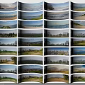 Diverse Natural Scenery Collection Featuring Coastal Views Mountain Ranges Green Fields and Lush Forests
