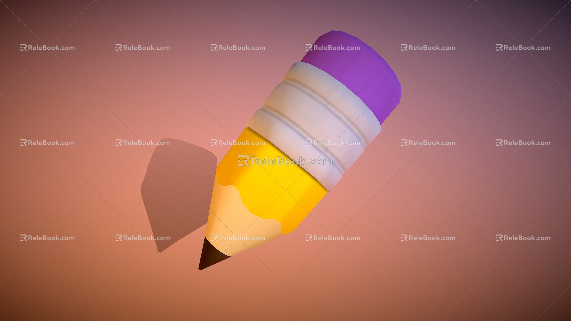 Pencil Cartoon Pencil Pen Cartoon Pen Stationery 3d model